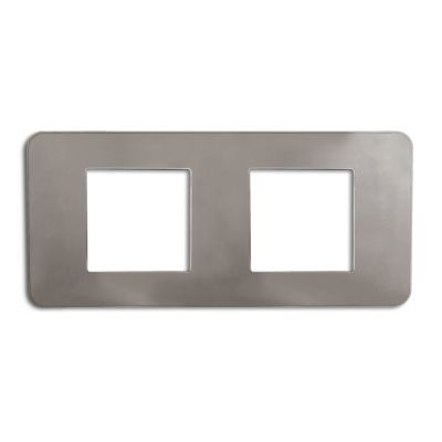 Plaque de finition double Colours Kalya taupe anodisé