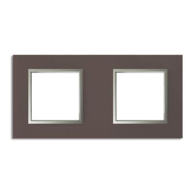 Plaque de finition double Colours Kalya verre muscade