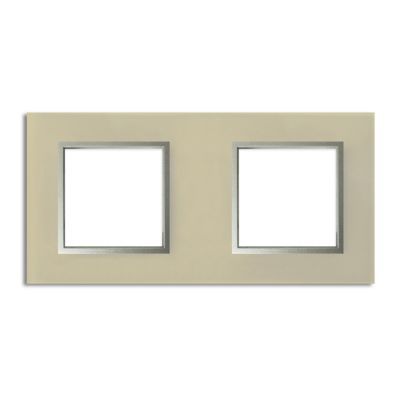 Plaque de finition double Colours Kalya verre sésame