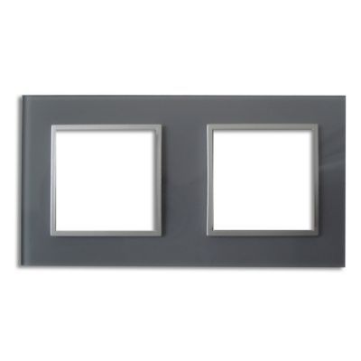 Plaque de finition double Colours Kalya verre graphite