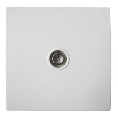 Prise de télévision Diall blanc glossy