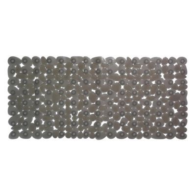 Tapis de bain antidérapant gris 33 x 71 cm Galets