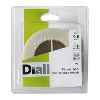 Bobine fil plein Inox MIG 0.8 mm DIALL