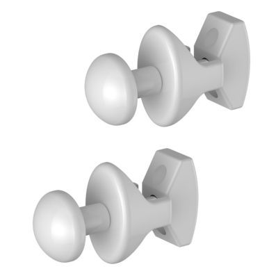 2 patères rondes pour sèche-serviettes tube plats Diall