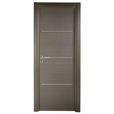 Bloc porte GEOM Triaconta gris clair 73cm poussant droit