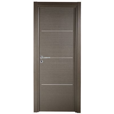 Bloc porte GEOM Triaconta gris clair 83cm poussant droit