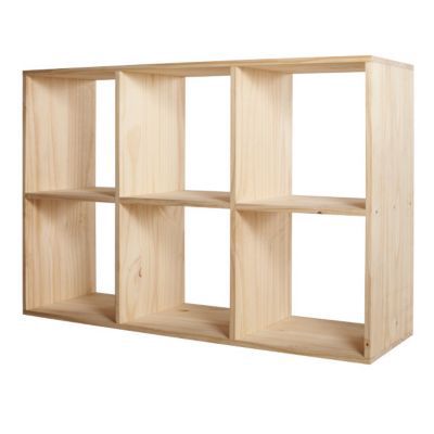 Étagère modulable 6 cubes pin Mixxit | Castorama