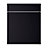 Façade de cuisine 1 porte 1 tiroir noir Ice 60 cm