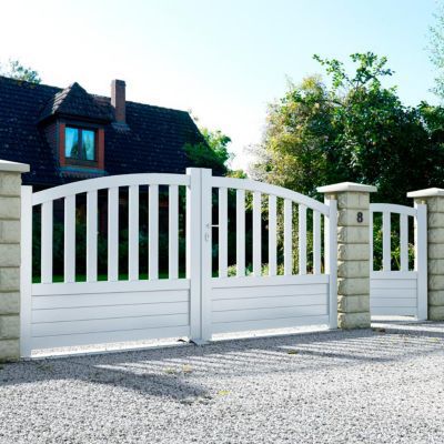 Portillon aluminium Blooma Loja blanc - 100 x h.120 cm