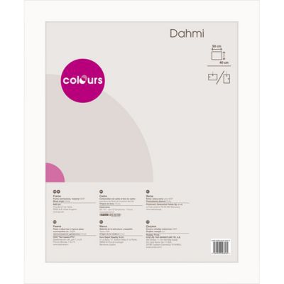 Cadre photo blanc Colours Dhami l.40 x H.50 cm, ép.45 mm