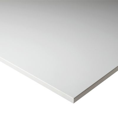 Plan de travail d'angle stratifié blanc Compact 97 7 x 65 cm ép.38 mm