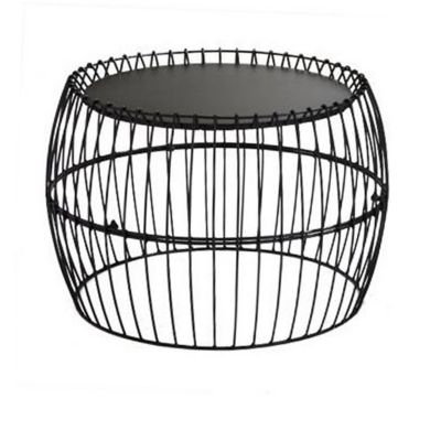 Table basse de jardin en métal Gladstone noire ?51 cm