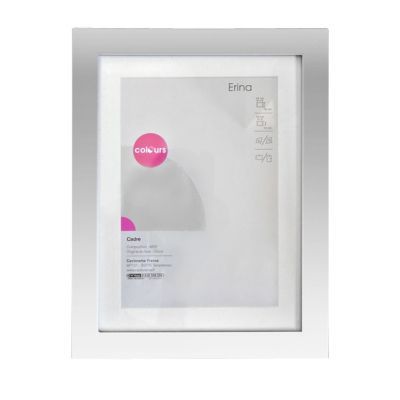 Cadre photo alu Colours Erina l.13 x H.18 cm + passe partout