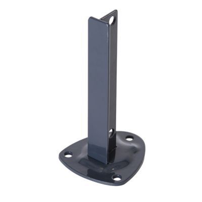 Platine plastifiée noir pour grillage Akela