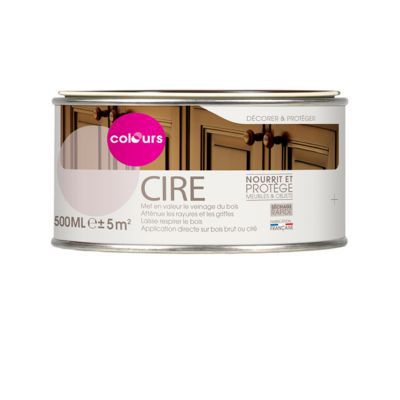 Cire pate meubles et boiseries chêne clair 500 gr