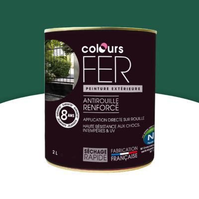 Peinture Fer Vert sapin satin 2 L  Castorama