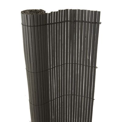 Ecran Intimo en composite noir L. 3 x H. 1 m