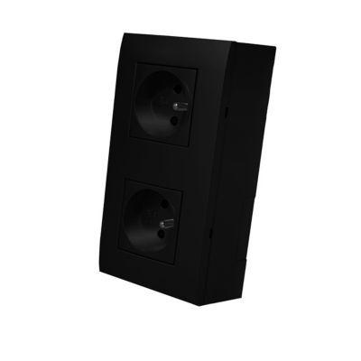 Kit 2 prises 2 pôle+terre Colours Kalya gris Soft