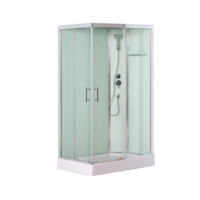 Cabine de douche ouverture droite blanche Cooke & Lewis Dive Easy 120 x 80 cm