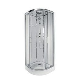 Cabine de douche blanche Cooke & Lewis Dive Easy 80 x 80 cm