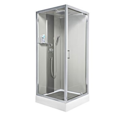 Cabine de douche taupe Cooke & Lewis Skwala 90 x 90 cm