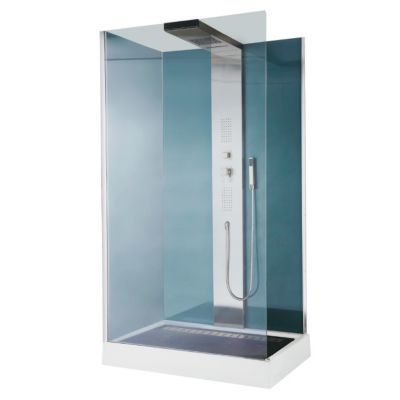 Cabine de douche hydromassante Cooke & Lewis Welle 120 x 80 cm