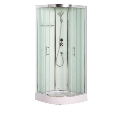 Panneau + toit cabine de douche d'angle blanc Cooke & Lewis Dive Easy 90 cm