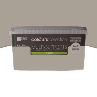 Image of Peinture multi-supports COLOURS Collection grège satin 2,5L 3454976663405_CAFR