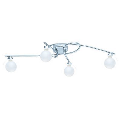 Plafonnier 4 spots COLOURS Ducie chromé brillant h.15 cm