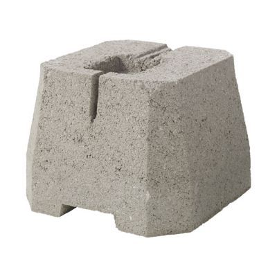 Plot béton à  enterrer pour portique L. 28 x P. 28 x H. 20 cm