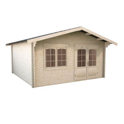 Abri de jardin bois Blooma Louna  19 m² ép.44 mm