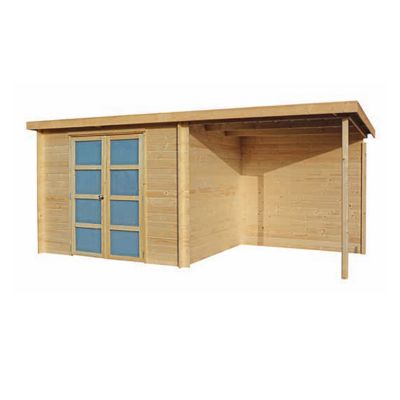 Abri de jardin en bois Umea + pergola