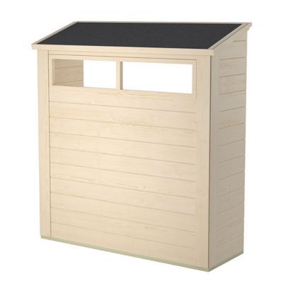 Alcôve avec 2 fenêtres pour abri de jardin bois BLOOMA Solna, option 8