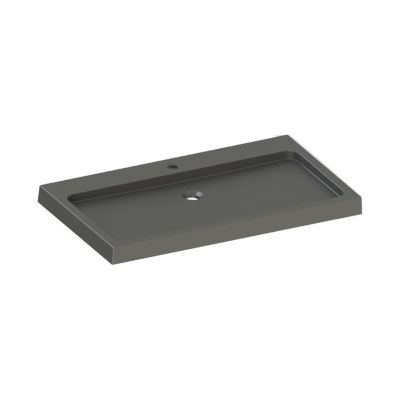 Plan vasque en résine effet pierre noire l.90 cm  Cooke & Lewis Harmon