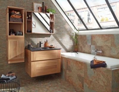 Ensemble de salle de bains Essential 60 cm noir Castorama