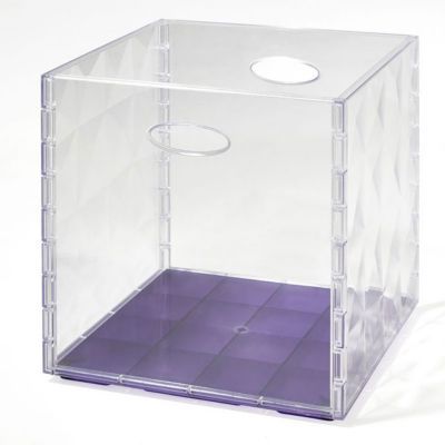 Boîte de rangement carrée en plastique Mixxit transparent