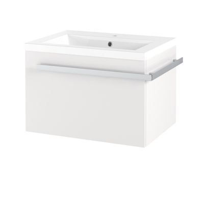 Ensemble de salle de bains Belice 105 cm blanc droit