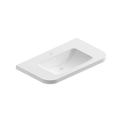 Plan vasque en résine blanc Cooke & Lewis Voluto 88 cm