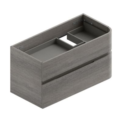 Meuble sous vasque à  suspendre Cooke & Lewis Voluto blanc 4 tiroirs 120 cm