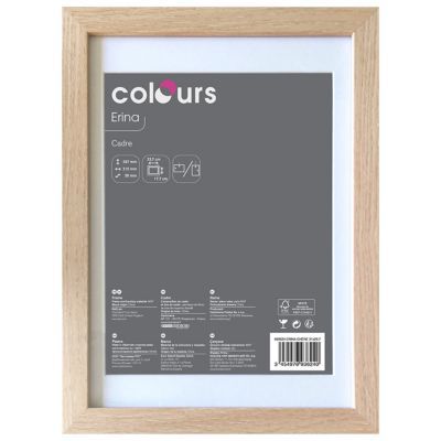 Cadre photo effet chêne Colours Erina l.21 x H.29,7 cm