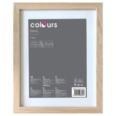 Cadre photo effet chêne Colours Erina l.24 x H.30 cm