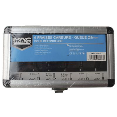 Coffret de 6 fraises pour défonceuse Mac Allister
