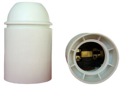 Douille E27 chemise lisse Diall blanc