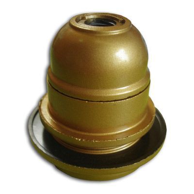 Douille E27 semi fileté Diall + bague or