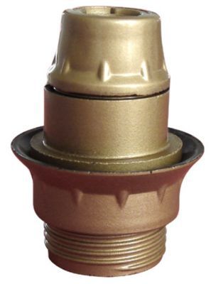 Douille E14 semi fileté Diall + bague or