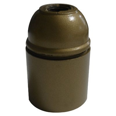 Douille E27 chemise lisse Diall or