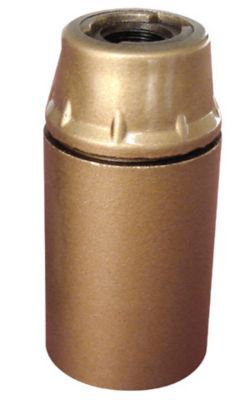 Douille E14 chemise lisse Diall or