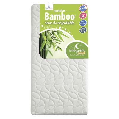 Matelas Enfant/Bébé Bamboo - Aéré et Absorbant - Sans Traitement Chimique - Déhoussable - Oeko-Tex - Fabrication française