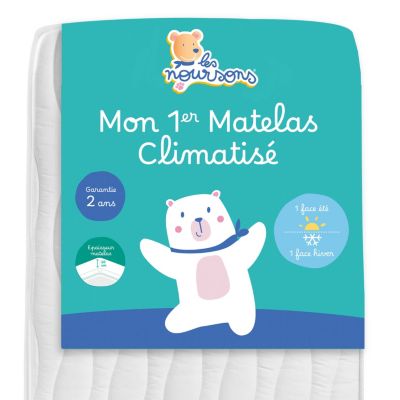 Matelas BÃ©bÃ© / Enfant ClimatisÃ© - RÃ©versible - 1 face ÃtÃ© / 1 face Hiver - OekoTex - Fabrication FranÃ§aise