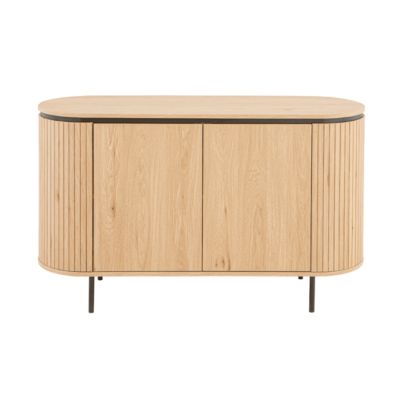 Buffet 2 Portes avec Effet Rainuré L120 cm - MALAGA